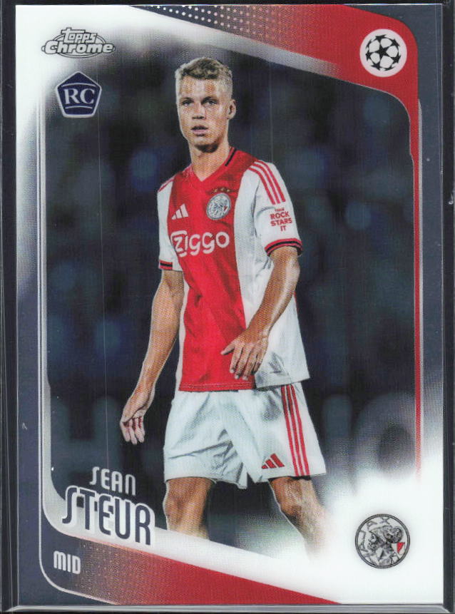 Sean Steur – 2025-26 Topps Chrome UEFA Club Competitions #43 RC – framsida