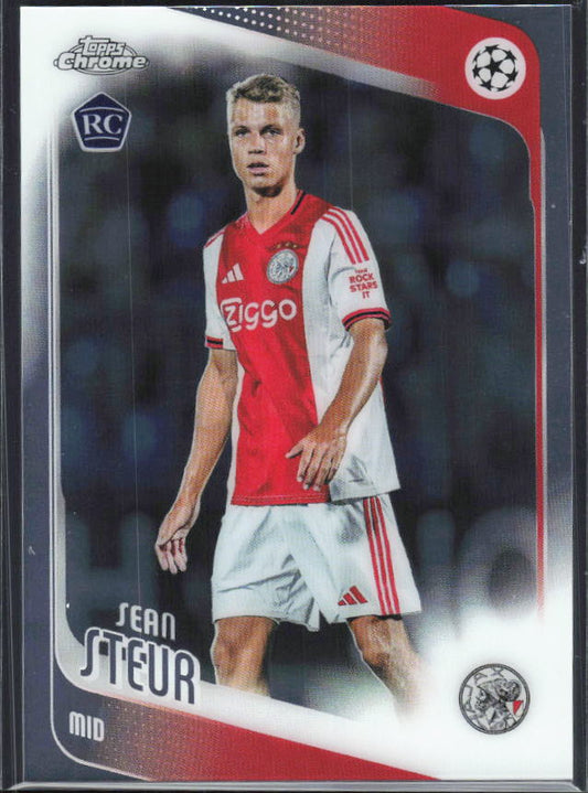 Sean Steur – 2025-26 Topps Chrome UEFA Club Competitions #43 RC – framsida