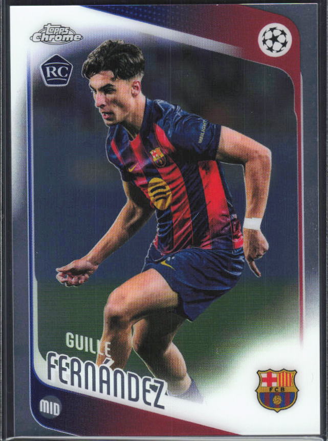 Guille Fernández – 2025-26 Topps Chrome UEFA Club Competitions #190 RC – framsida