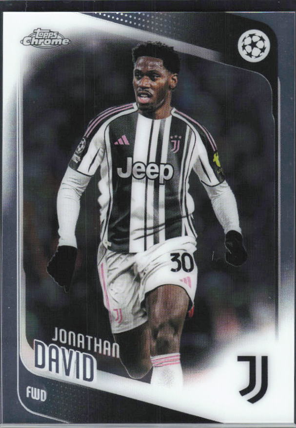 Jonathan David – 2025-26 Topps Chrome UEFA Club Competitions #17 – framsida