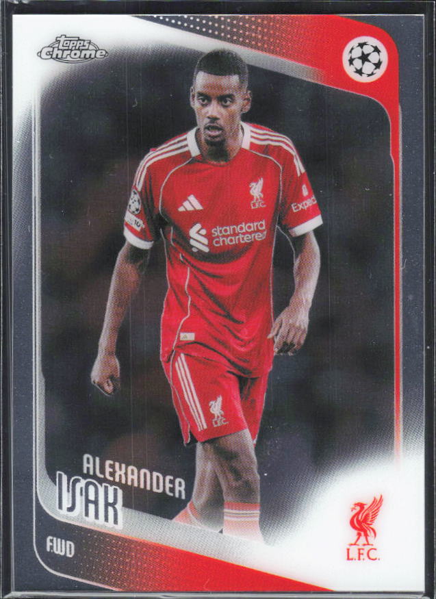 Alexander Isak – 2025-26 Topps Chrome UEFA Club Competitions #116 – framsida