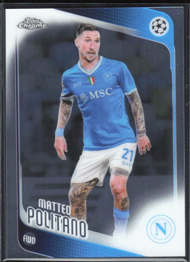 Matteo Politano – 2025-26 Topps Chrome UEFA Club Competitions #7 – framsida