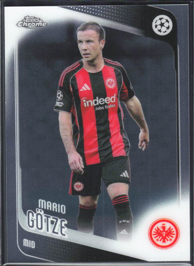 Mario Götze – 2025-26 Topps Chrome UEFA Club Competitions #162 – framsida