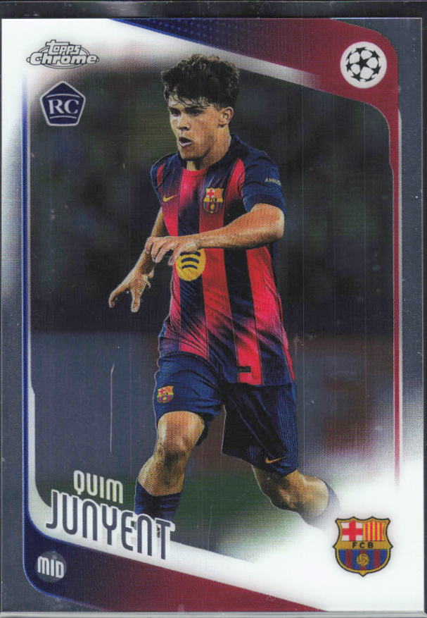 Quim Junyent – 2025-26 Topps Chrome UEFA Club Competitions #93 RC – framsida