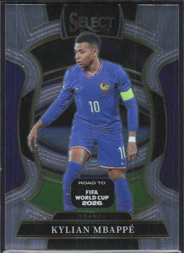 Kylian Mbappé – 2025-26 Panini Select Road to FIFA World Cup #80 Terrace – framsida