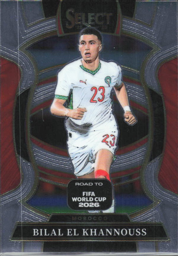 Bilal El Khannouss – 2025-26 Panini Select Road to FIFA World Cup #53 Terrace – framsida
