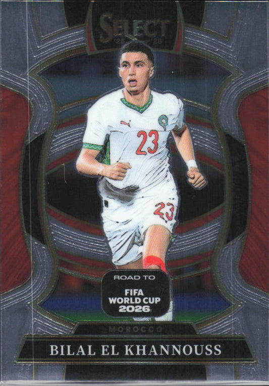 Bilal El Khannouss – 2025-26 Panini Select Road to FIFA World Cup #53 Terrace – framsida