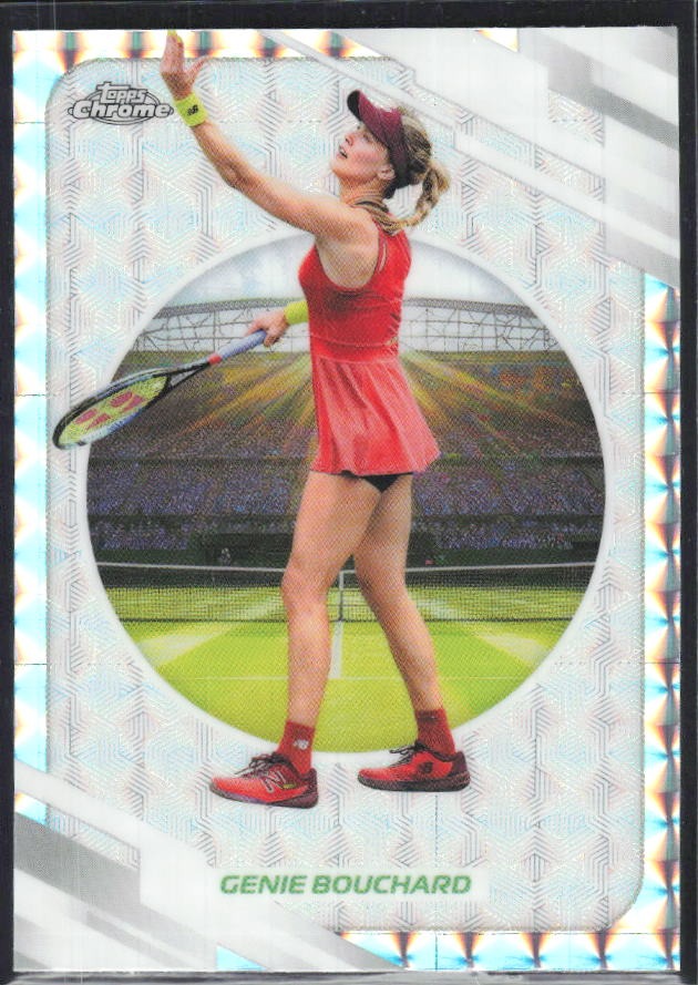 2026 Topps Chrome Tennis Genie Bouchard Geometric Refractor #199 – framsida