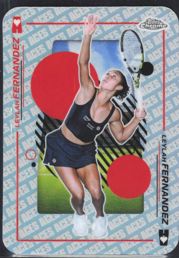 2026 Topps Chrome Tennis Leylah Fernandez Aces Base #AC-6 – framsida