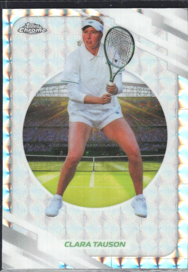 2026 Topps Chrome Tennis Clara Tauson Geometric Refractor #109 – framsida