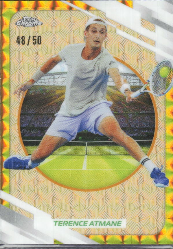 2026 Topps Chrome Tennis Terence Atmane Gold Geometric Refractor 48/50 #86 – framsida
