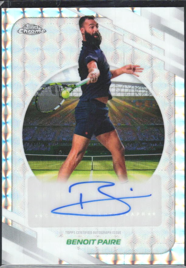 2026 Topps Chrome Tennis Benoit Paire Auto Geometric Refractor #AT-BPE – framsida