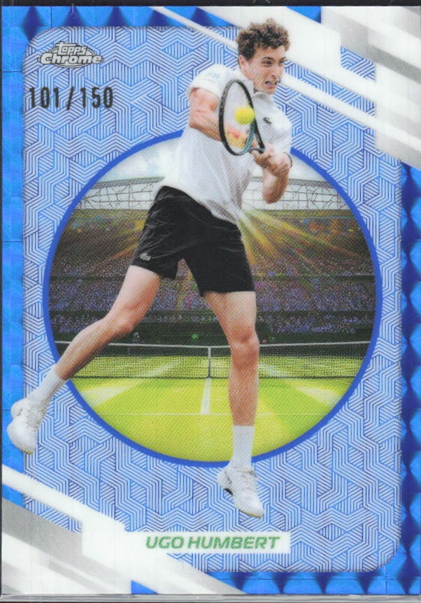 2026 Topps Chrome Tennis Ugo Humbert Blue Geometric Refractor 101/150 #52 – framsida