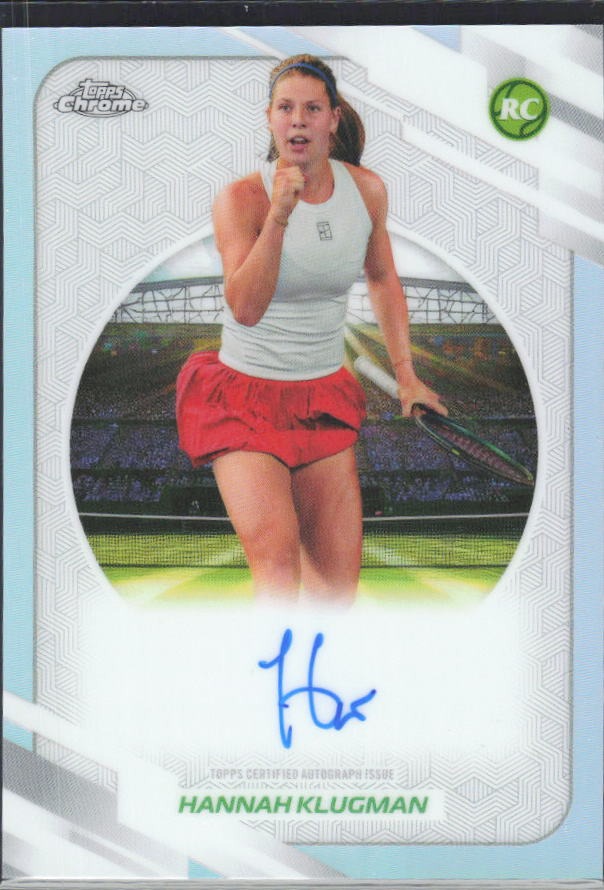 2026 Topps Chrome Tennis Hannah Klugman RC Auto Refractor #AT-HKM – framsida