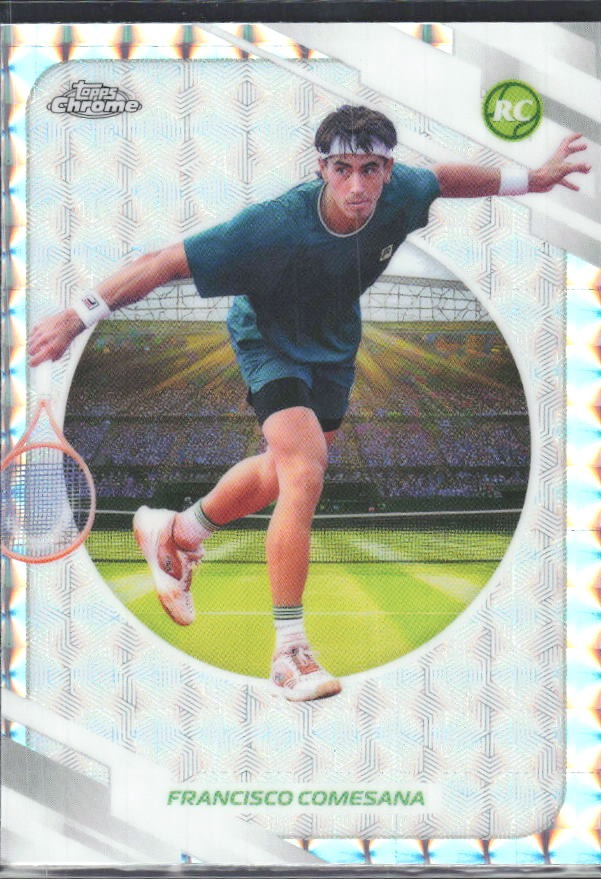 2026 Topps Chrome Tennis Francisco Comesana RC Geometric Refractor #11 – framsida