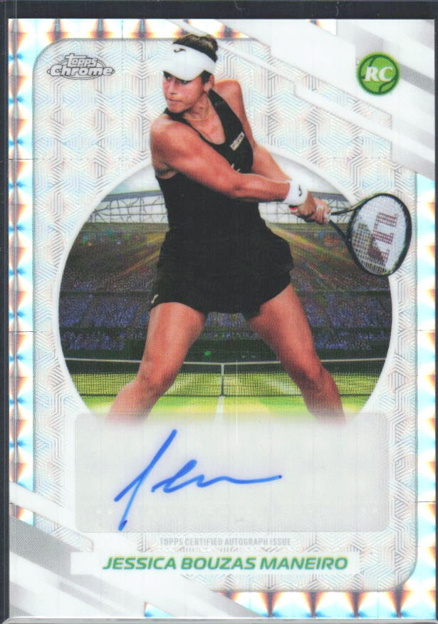 2026 Topps Chrome Tennis Jessica Bouzas Maneiro RC Auto Geometric Refractor #AT-JBM – framsida