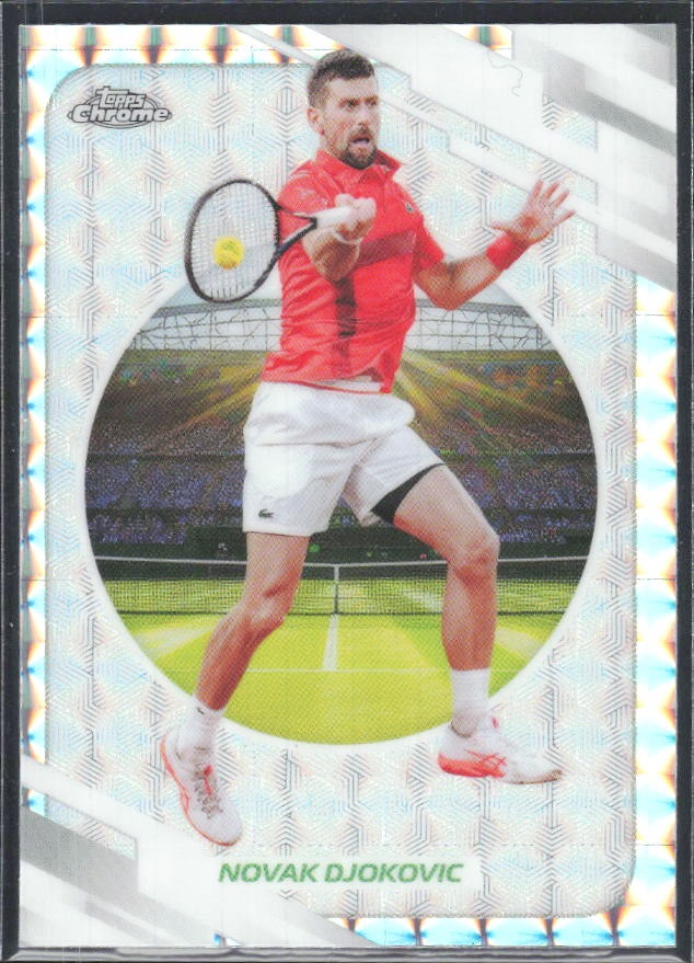 2026 Topps Chrome Tennis Novak Djokovic Geometric Refractor #3 – framsida