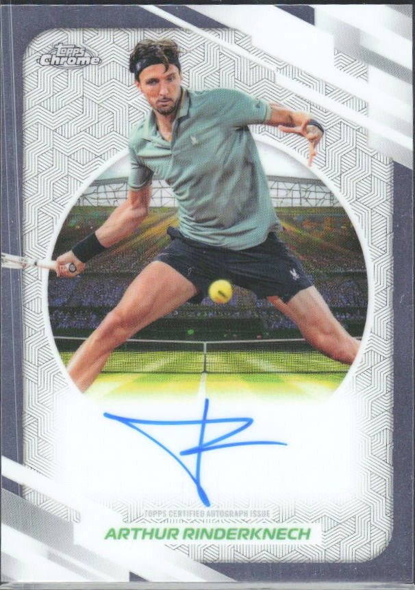2026 Topps Chrome Tennis Arthur Rinderknech Auto Base #AT-ARH – framsida